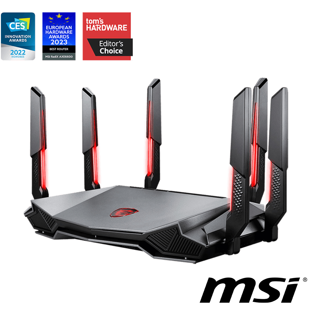 MSI微星 RadiX AXE6600 WiFi 6E Tri-Band Gaming Router 三頻電競路由器
