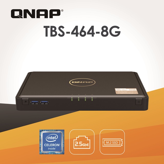 QNAP 威聯通 TBS-464-8G 4-Bay NAS 網路儲存伺服器 (不含硬碟)