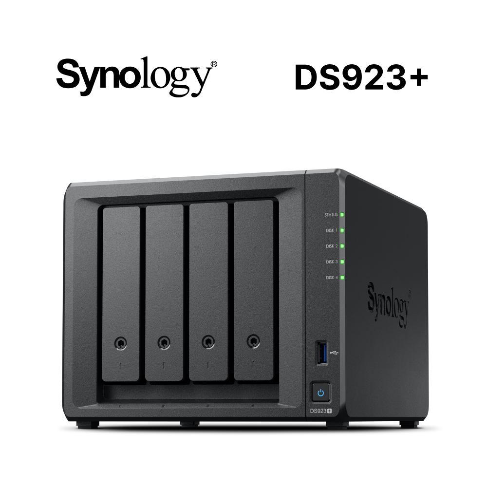 [搭WD 紅標Plus 4TB*2 Synology DS923+ 4Bay NAS