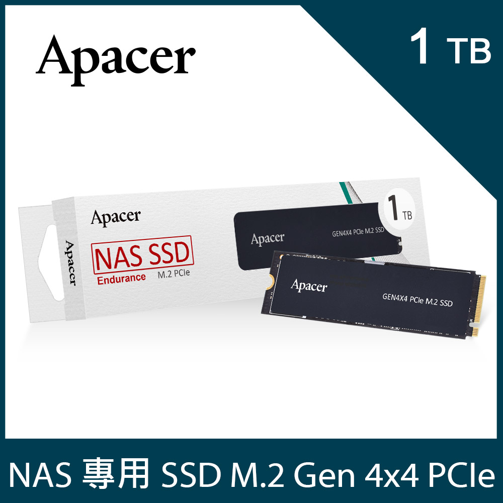 Apacer 宇瞻 PB4480 1TB M.2 PCIe4.0 NAS SSD固態硬碟(AP1TPB4480-R)