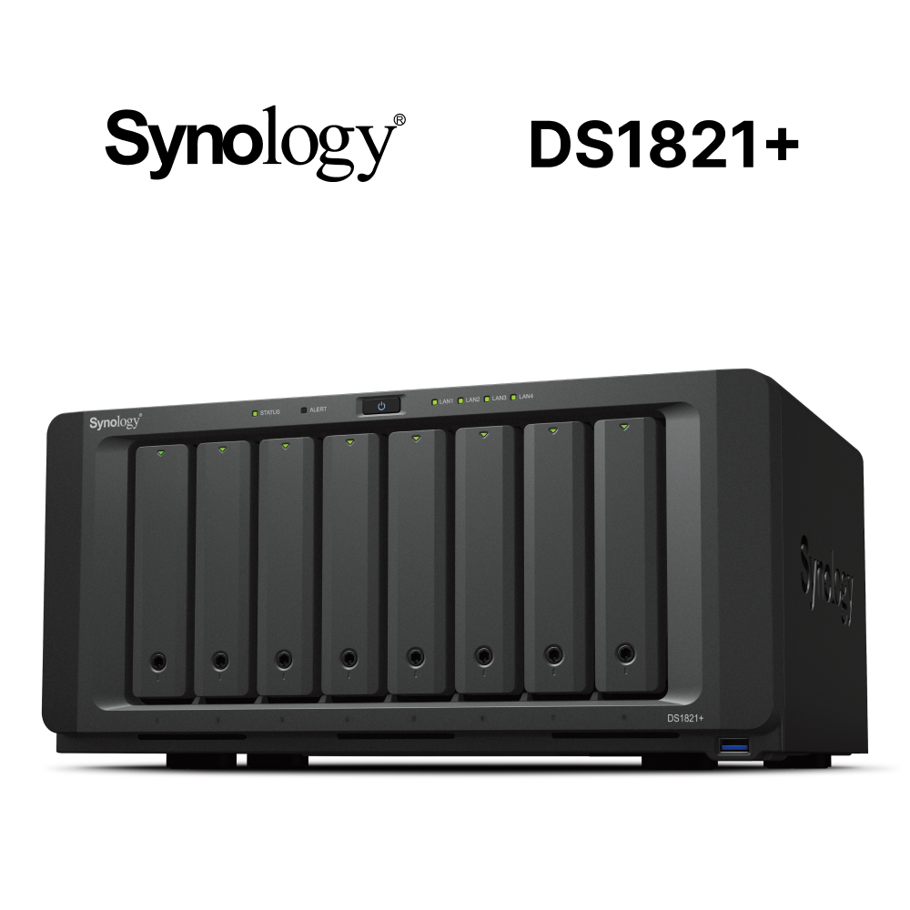 [希捷 IronWolf 4TB*2 Synology DS1821+ NAS (8Bay/AMD/4GB)