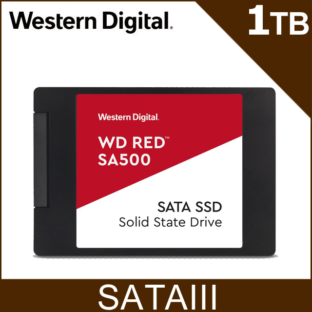 [2入組WD 紅標SA500 1TB SSD NAS固態硬碟(WDS100T1R0A)