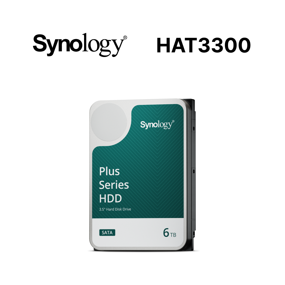 [8入組 Synology HAT3300 PLUS系列 6TB/5400轉/256MB/3.5吋3Y NAS硬碟