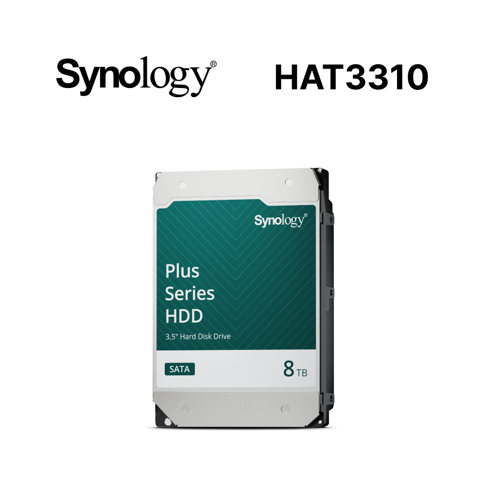 Synology HAT3310 PLUS系列 8TB/7200轉/256MB/3.5吋3Y NAS硬碟