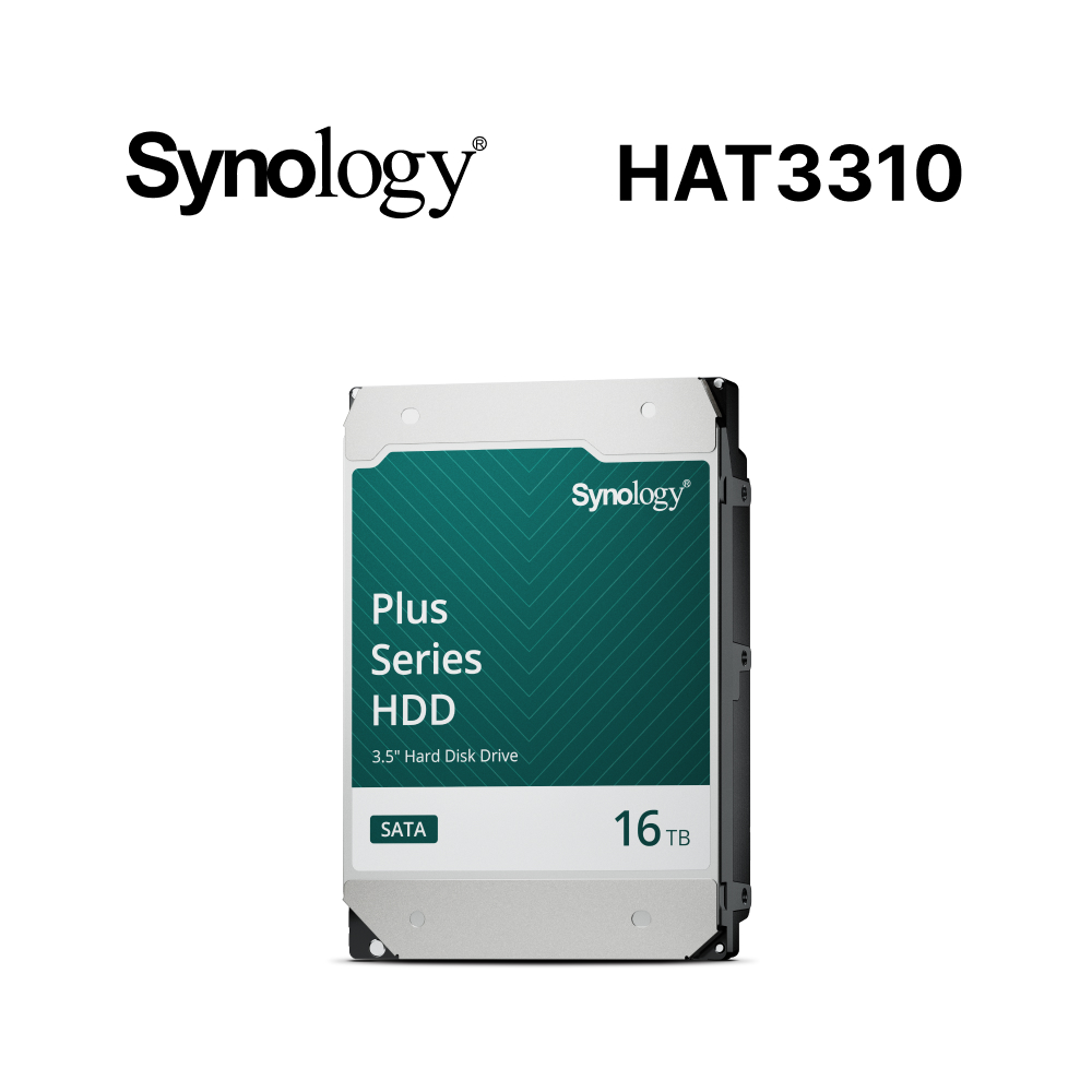 Synology HAT3310 PLUS系列 16TB/7200轉/512MB/3.5吋3Y NAS硬碟