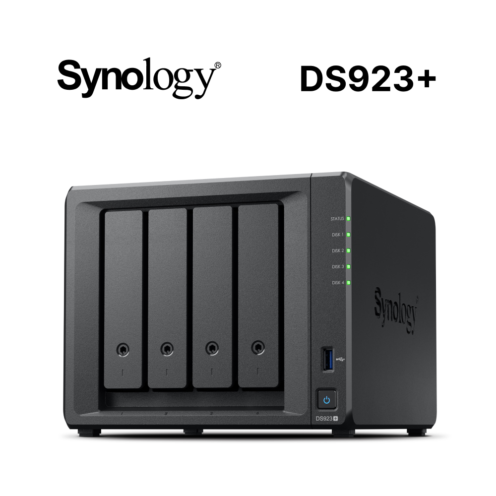 [搭TC500半球型網路攝影機 Synology DS923+ 4Bay 網路儲存伺服器