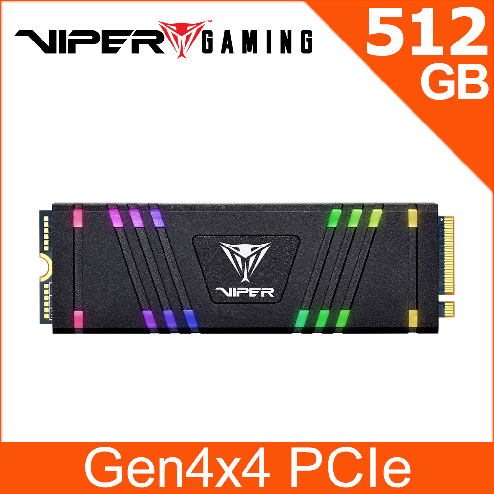 Patriot 美商博帝 VIPER VPR400 512G RGB M.2 2280 PCIE SSD固態硬碟