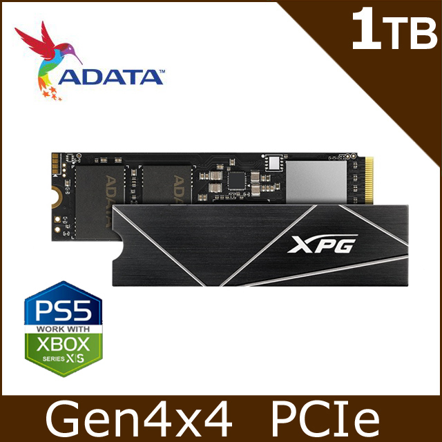 ADATA 威剛 XPG GAMMIX S70 BLADE 1TB PCIe Gen4x4 SSD固態硬碟