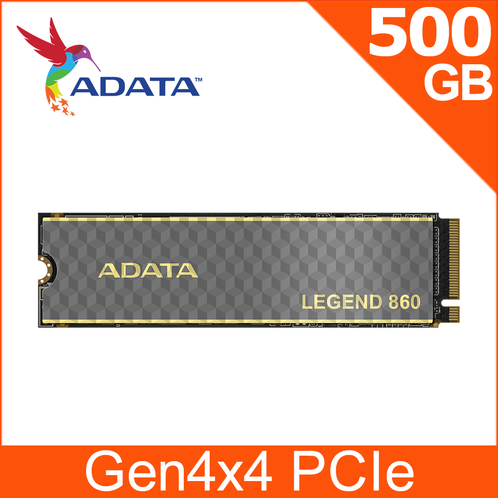 ADATA威剛 LEGEND 860 500GB PCIe Gen4x4 M.2 2280 SSD固態硬碟