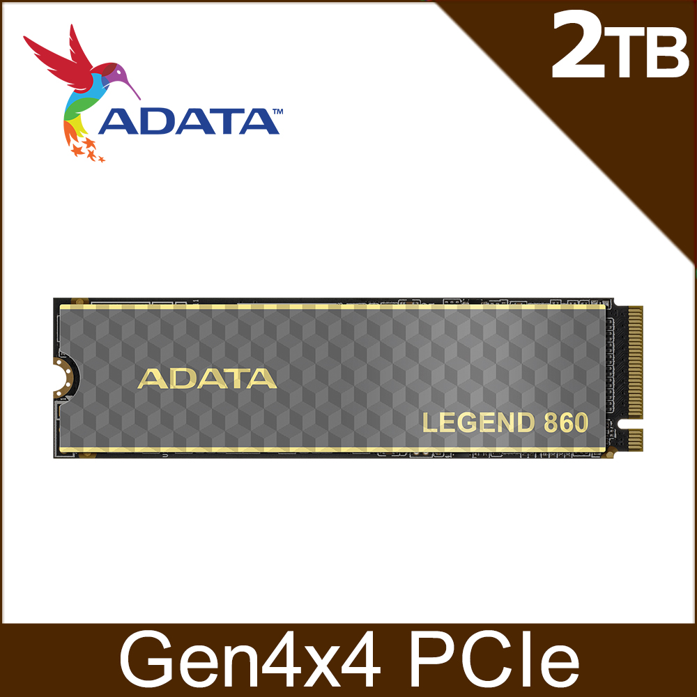 ADATA威剛 LEGEND 860 2TB PCIe Gen4x4 M.2 2280 SSD固態硬碟