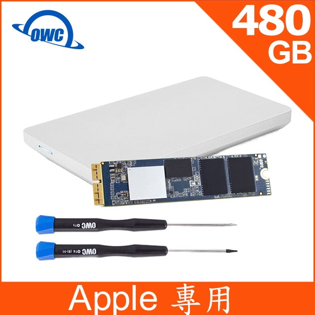 OWC Aura Pro X2 ( 480GB NVMe SSD ) 含工具和 Envoy Pro 外接盒的完整 Mac 升級套件