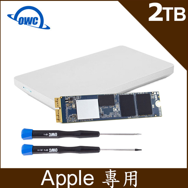 OWC Aura Pro X2 ( 2.0TB NVMe SSD ) 含工具和 Envoy Pro 外接盒的完整 Mac 升級套件