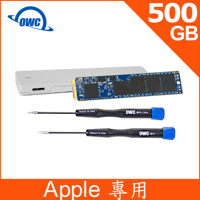 OWC Aura Pro 6G ( 500GB SSD ) 含工具和 Envoy 外接盒適用2012 Macbook Air