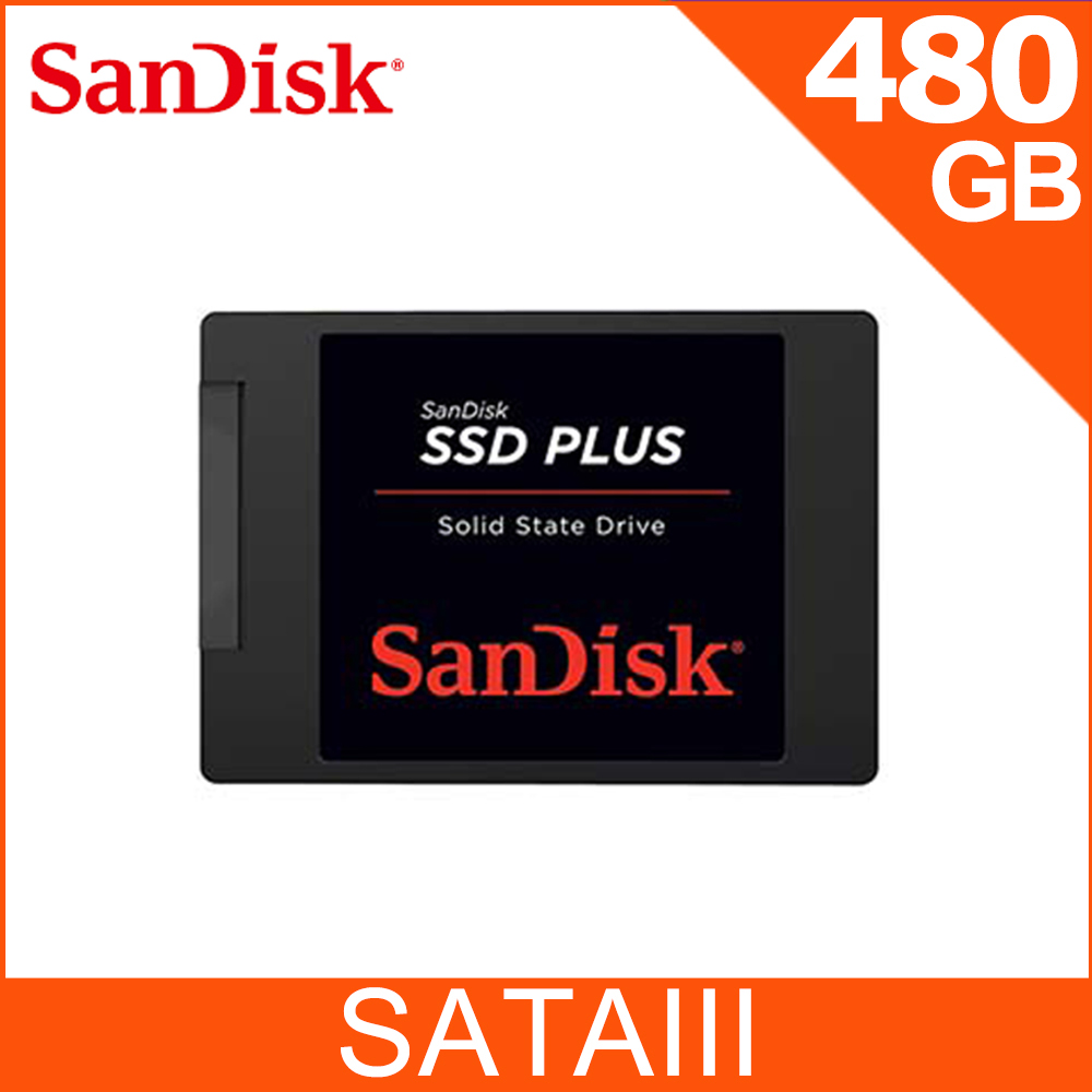 SanDisk SSD Plus 480GB 2.5吋SATAIII固態硬碟(G26)