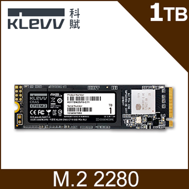 KLEVV 科賦 CRAS C710 SSD M.2 2280 PCIe NVMe 1TB
