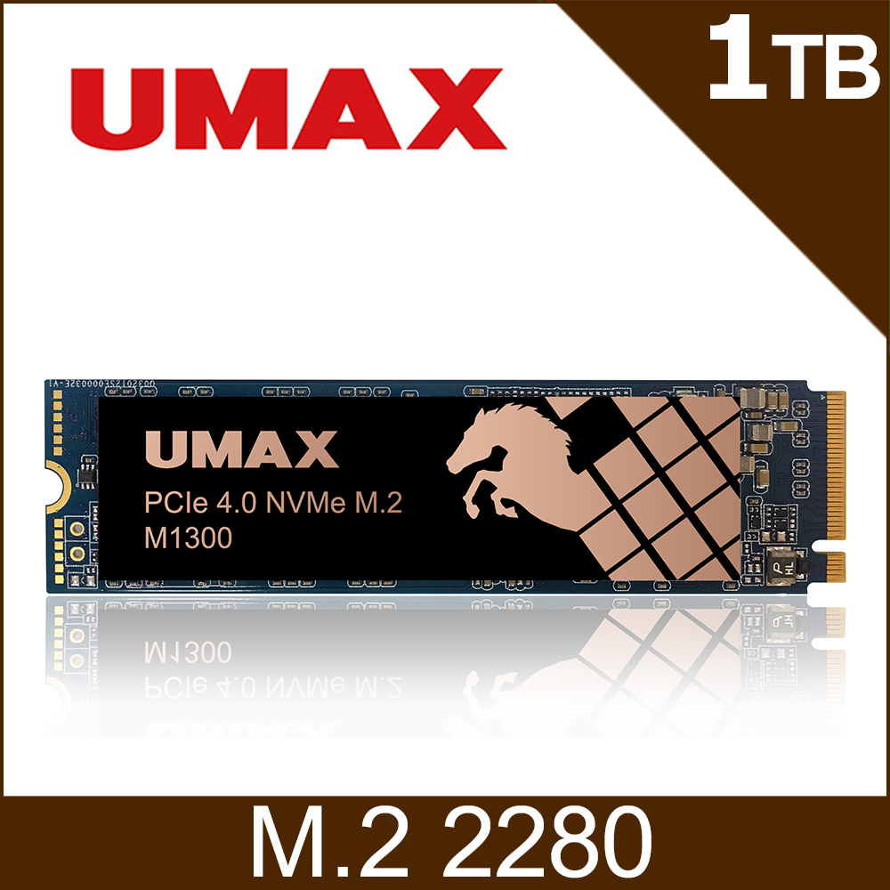 UMAX M1300 1T M.2 2280 PCIe 固態硬碟