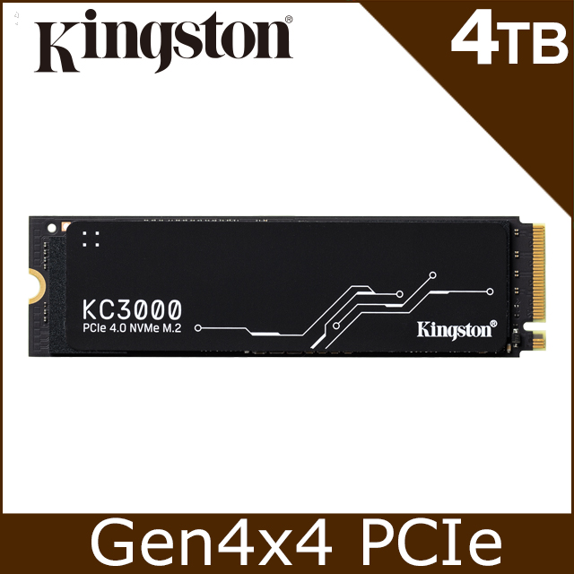 金士頓 Kingston KC3000 4TB PCIe 4.0 NVMe M.2 SSD (SKC3000S/4096G)