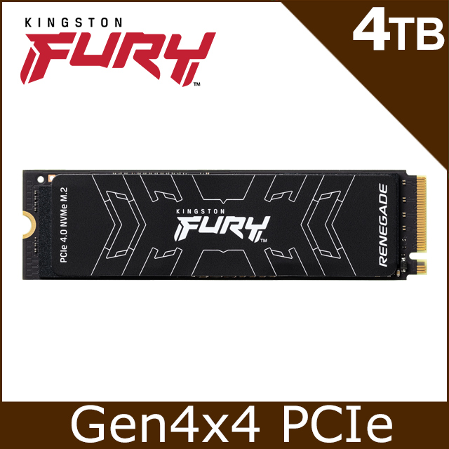 金士頓 Kingston FURY Renegade 4TB PCIe 4.0 NVMe M.2 SSD (SFYRD/4000G)