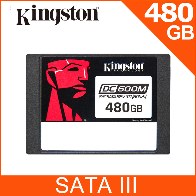金士頓 Kingston 480G DC600M 2.5” SATA 3.0 SSD 企業級固態硬碟 (SEDC600M/480G)