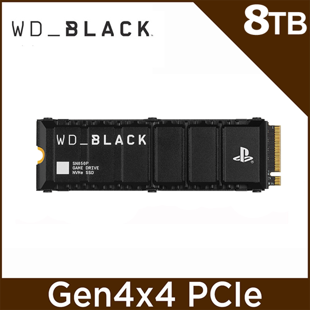 WD BLACK 黑標 SN850P 8TB M.2 NVMe PCIe SSD固態硬碟 OFFICIALLY LICENSED FOR PS5
