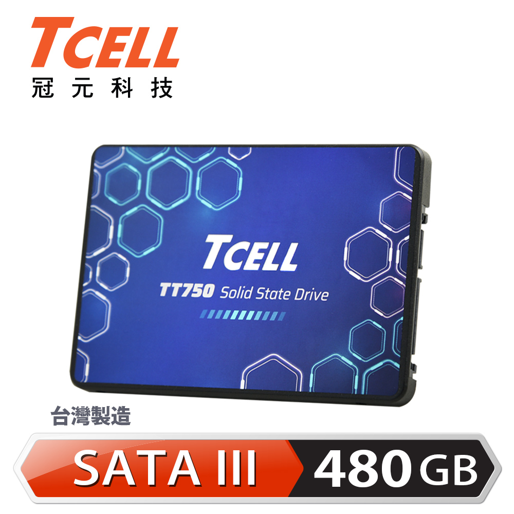 TCELL 冠元- TT750 480GB 2.5吋 SATAIII SSD固態硬碟
