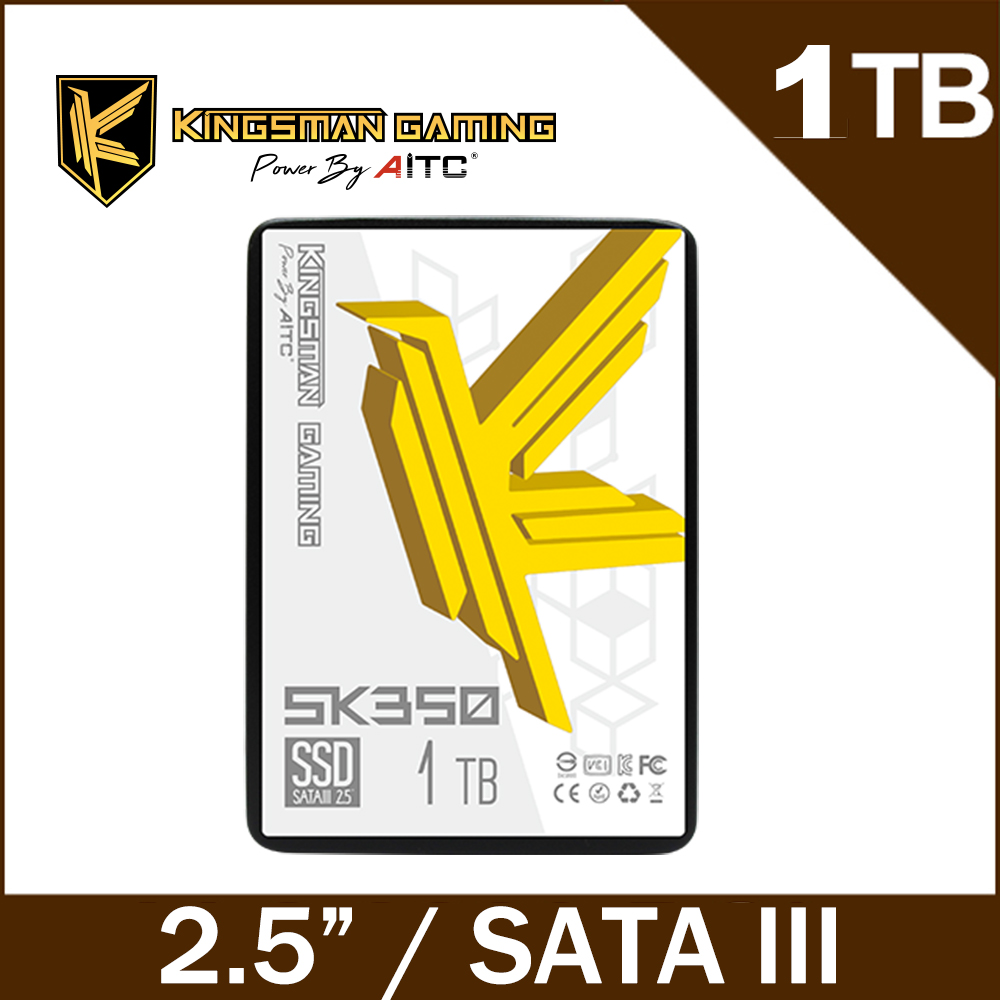 AITC 艾格 KINGSMAN SK350 1TB 2.5吋 SATAⅢ SSD 固態硬碟