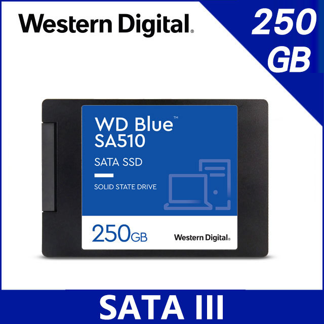 WD 藍標 SA510 250GB 2.5吋SATA SSD(WDS250G3B0A)