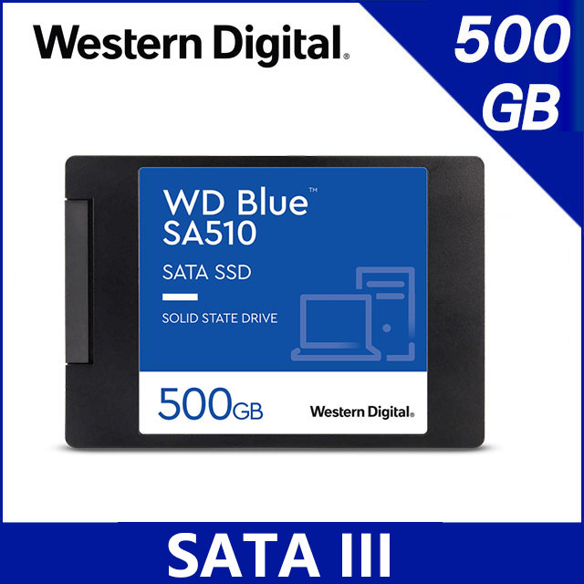 WD 藍標 SA510 500GB 2.5吋 SSD 固態硬碟(WDS500G3B0A)