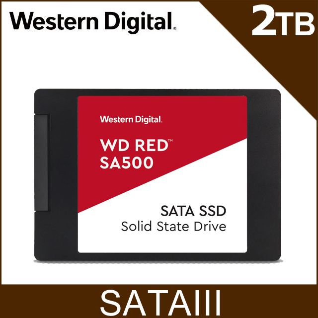 WD 紅標 SA500 2TB SSD 2.5吋NAS固態硬碟(紅標)