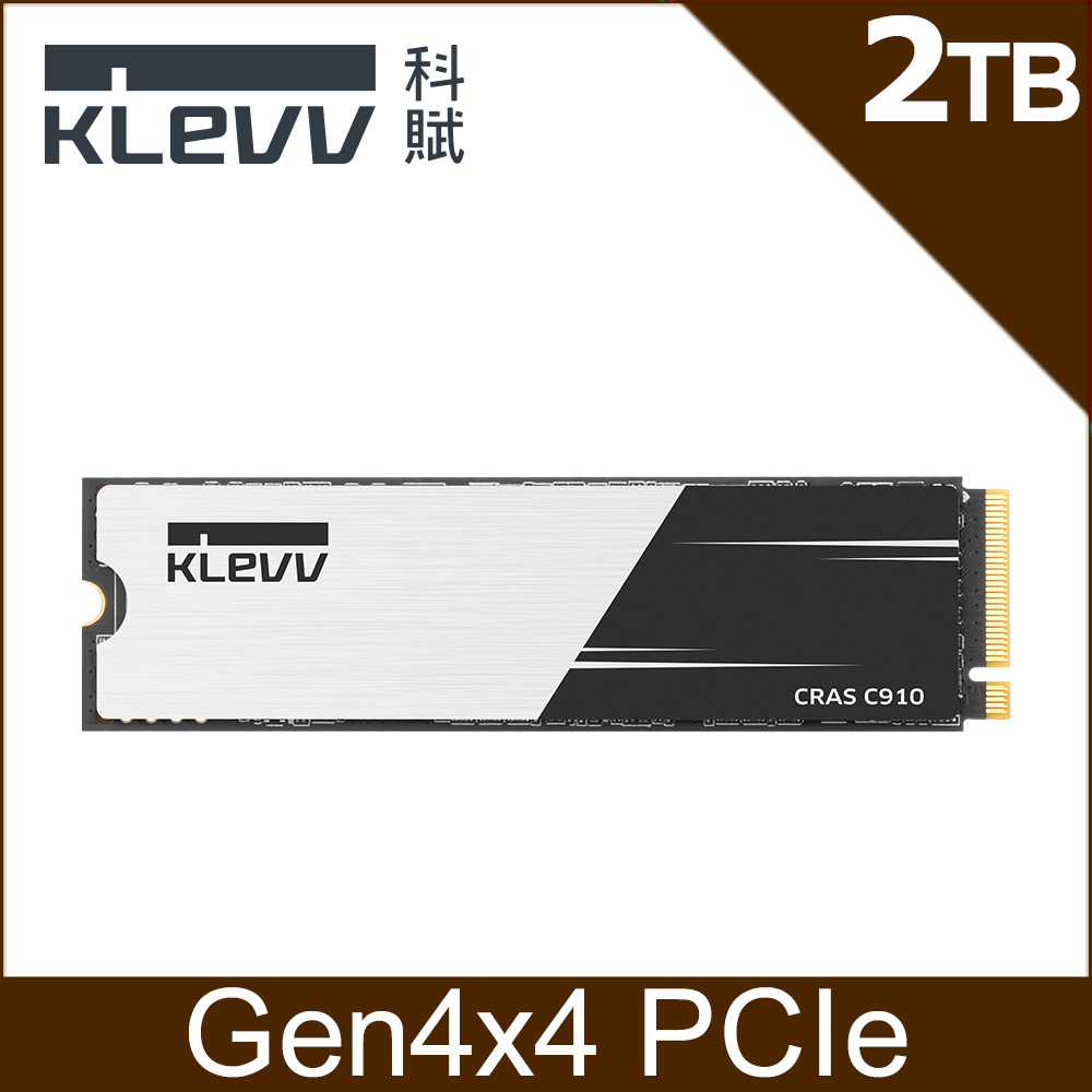 KLEVV 科賦 CRAS C910 M.2 2280 PCIe NVMe Gen4x4 2TB SSD