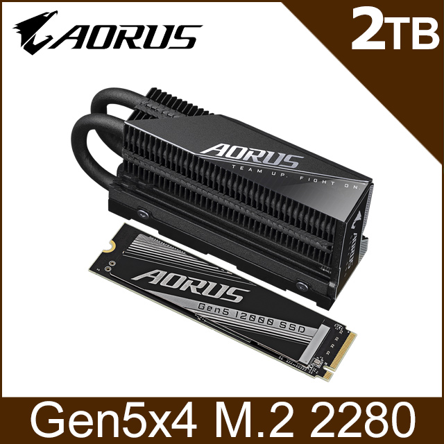 AORUS技嘉 12000 Gen5 2TB PCIe SSD固態硬碟(AG512K2TB)