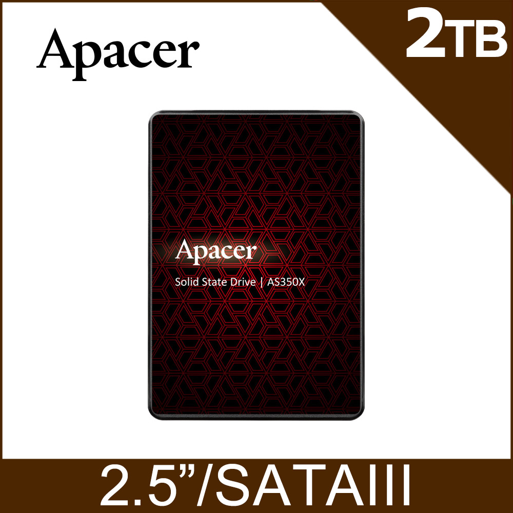 Apacer宇瞻 AS350X 2TB 2.5吋 SATA SSD 固態硬碟