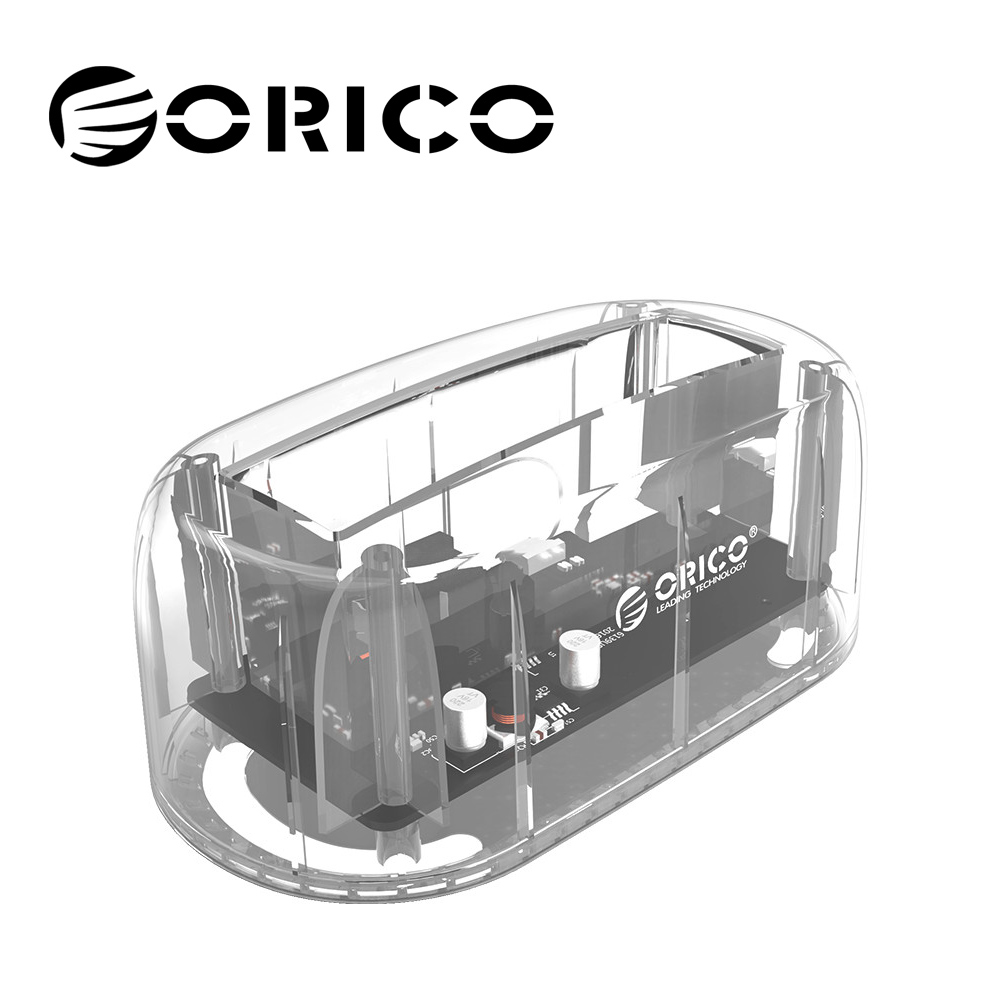 ORICO 2.5吋/3.5吋 透明單層USB3.0 Type-B通用硬碟座(6139U3-US)