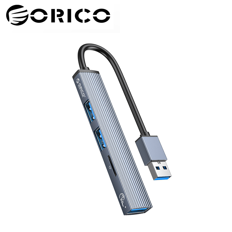 ORICO 鋁合金4合一HUB集線器 USB3.0-深空灰 (AH-A12F)
