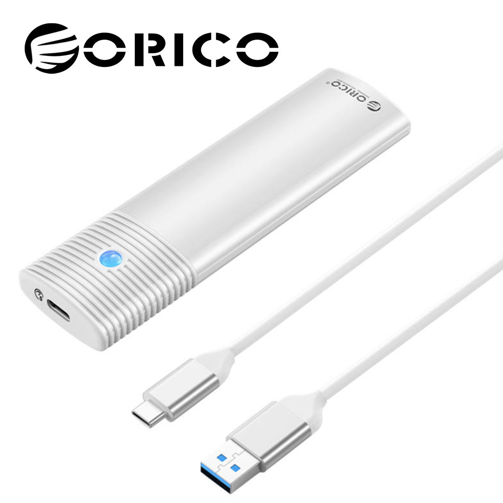 ORICO M.2 NGFF SSD USB-C to A 5Gbps 鋁合金硬碟外接盒-雅典白(PWM2-WH)