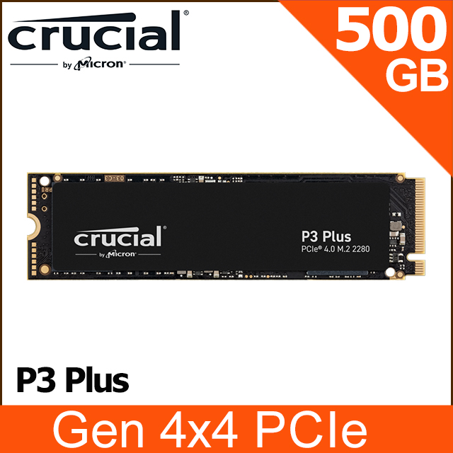 美光 Micron Crucial P3 Plus Gen4 NVMe 500GB SSD 固態硬碟