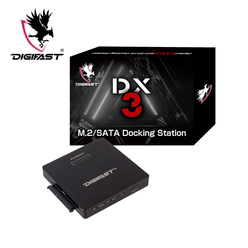 DIGIFAST 迅華 DX3全方位隨身攜帶M.2/SSD外接座-暗夜黑