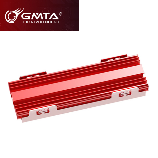 GMTA M.2 2280 PCIe Nvme SSD散熱片 - 超強散熱片(紅)
