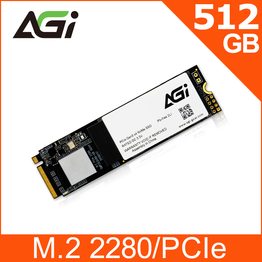 AGI亞奇雷 AI818 512GB M.2 PCIe Gen4 NVMe 固態硬碟