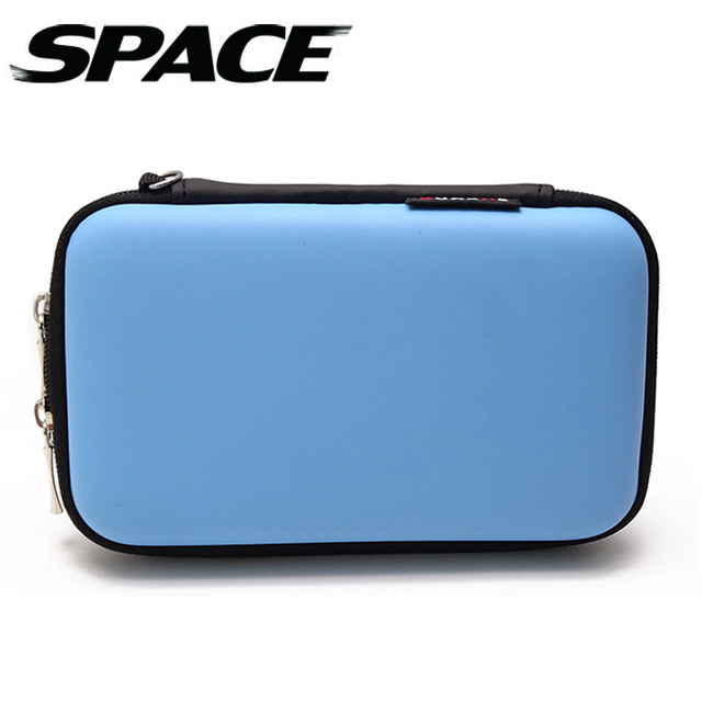 SPACE 3C多功能防震硬殼收納包(適2.5吋硬碟/行動電源/記憶卡/3C)【雙層】-藍色
