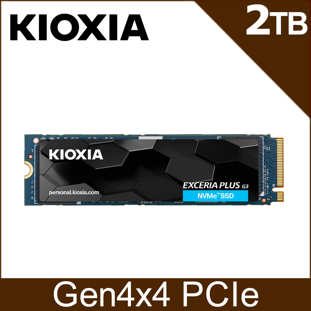KIOXIA Exceria Plus G3 SSD M.2 2280 PCIe NVMe 2TB Gen4x4