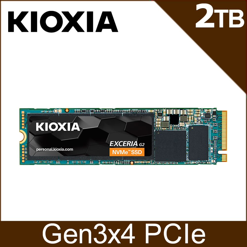 KIOXIA 鎧俠 Exceria G2 SSD M.2 2280 PCIe NVMe 2TB Gen3x4