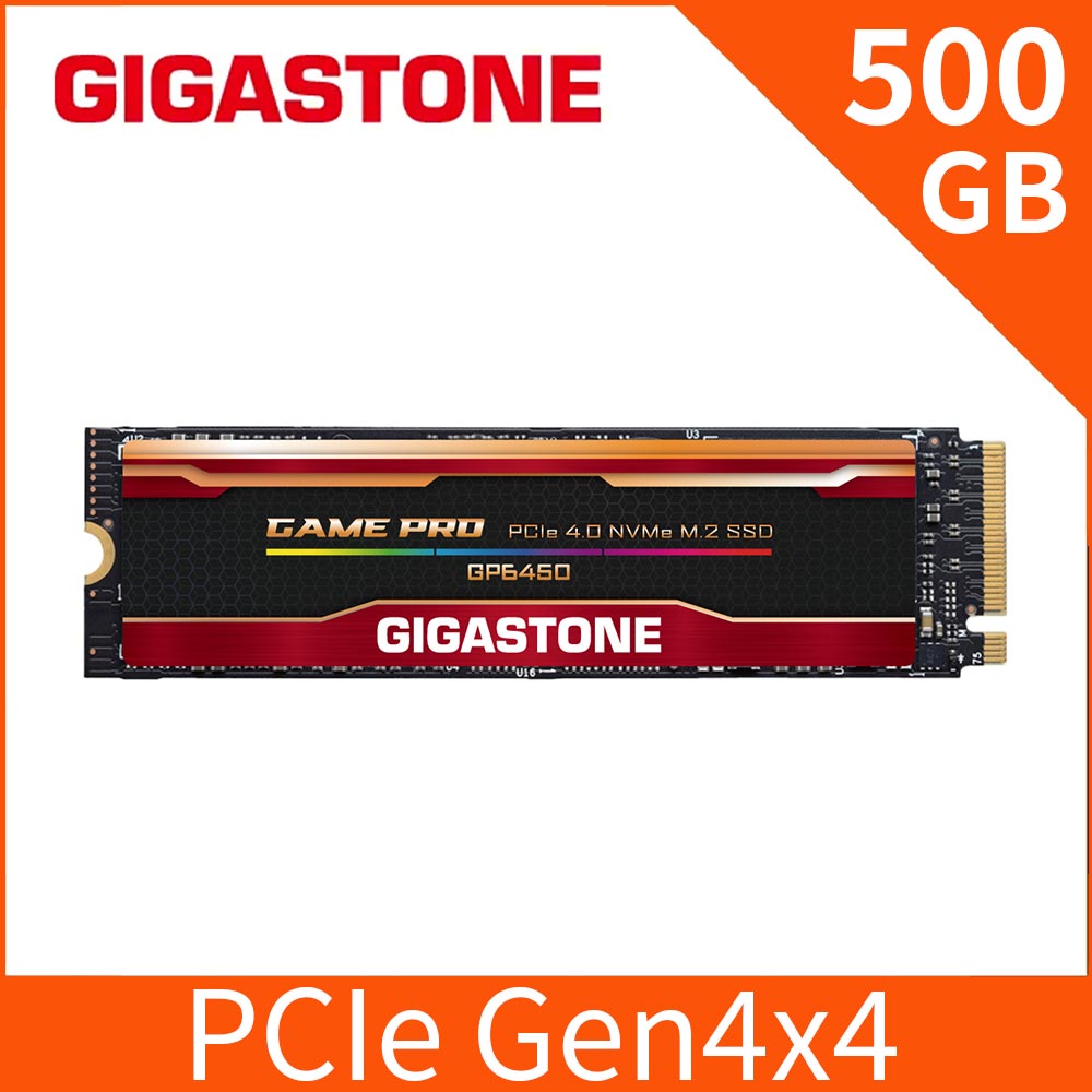 GIGASTONE GP6450 500GB PCIe Gen4 GAME PRO M.2固態硬碟(5000MB/s/三年保固/NVMe SSD)