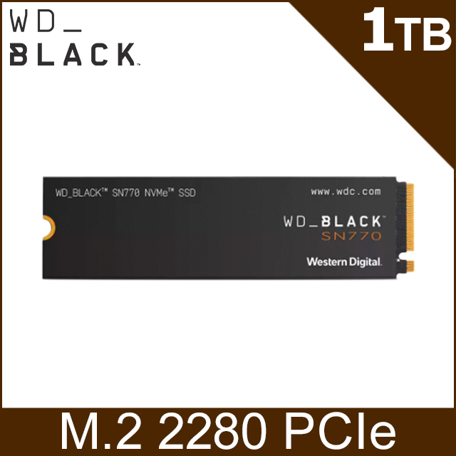 WD BLACK 黑標 SN770 1TB Gen4 NVMe PCIe SSD固態硬碟(WDS100T3X0E)