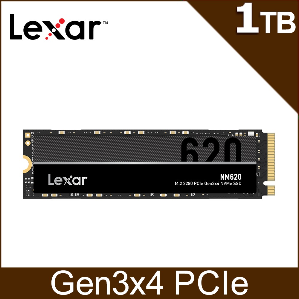 Lexar 雷克沙 NM620 1TB PCIe SSD + ORICO NVMe M.2 SSD USB3.2 Type-C 10Gbps 鋁合金極速硬碟外接盒