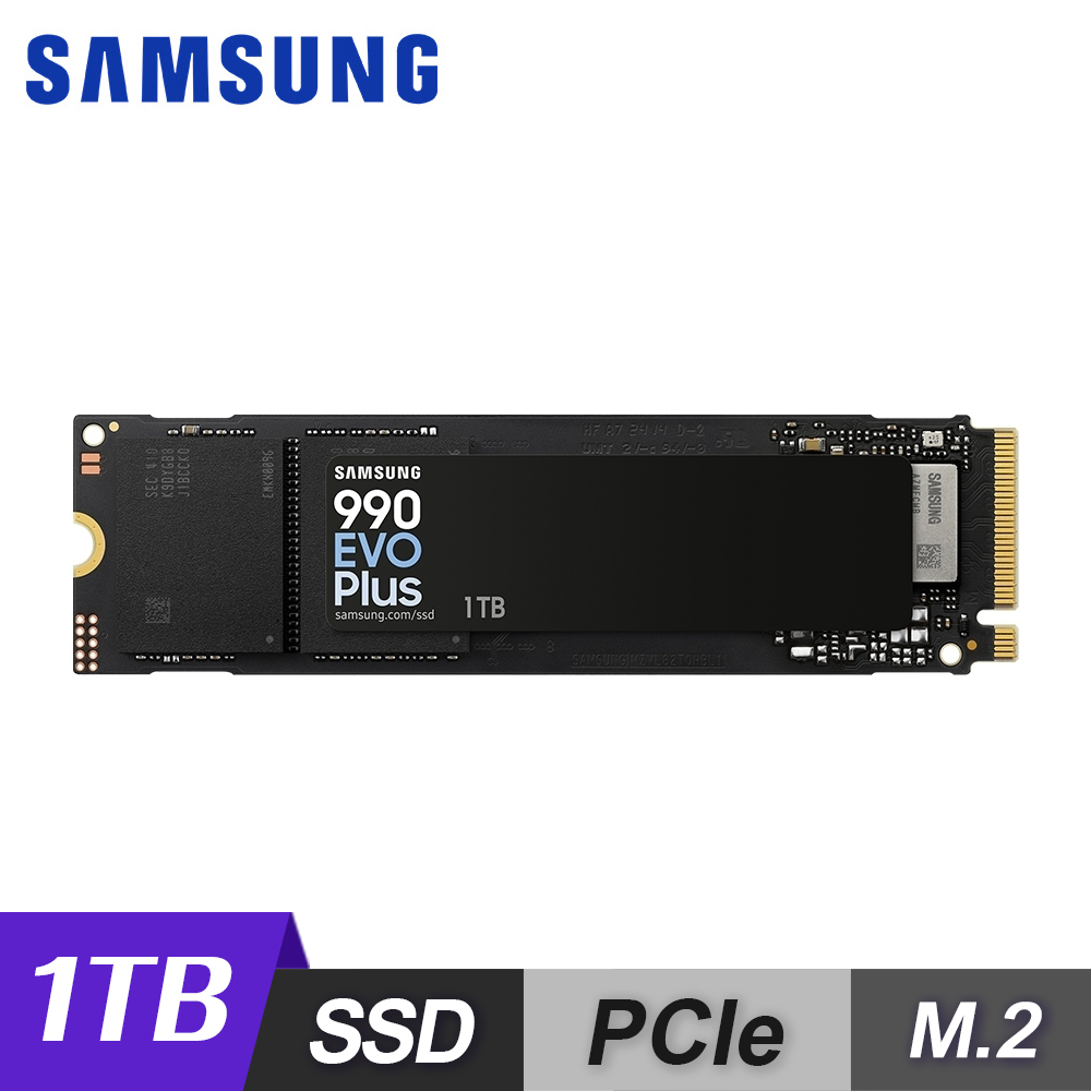SAMSUNG 三星 990 EVO Plus 1TB NVMe M.2 2280 PCIe 固態硬碟