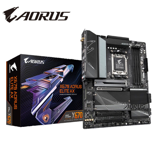 【C+M套餐】技嘉X670 AORUS ELITE AX主機板 + AMD R9-7900X處理器