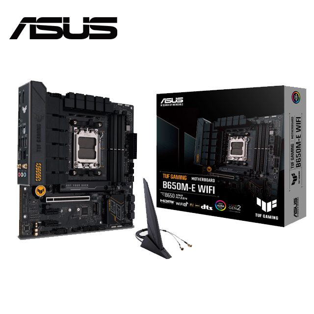 【C+M套餐】ASUS TUF GAMING B650M-E WIFI 主機板 + AMD R7-7700X 處理器