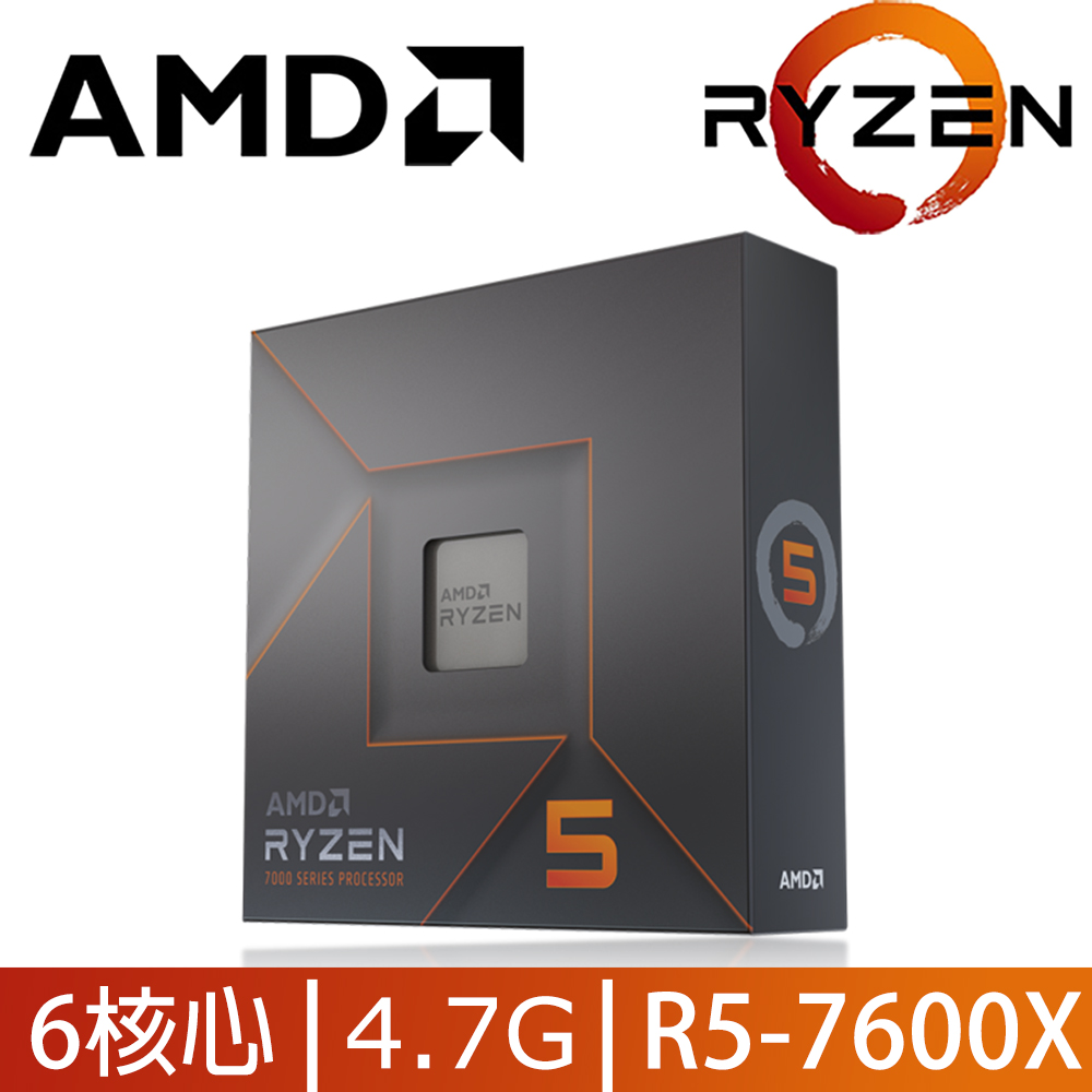 技嘉Ryzen 5-7600X 4.7GHz 6核心 中央處理器+B650M AMD主機板