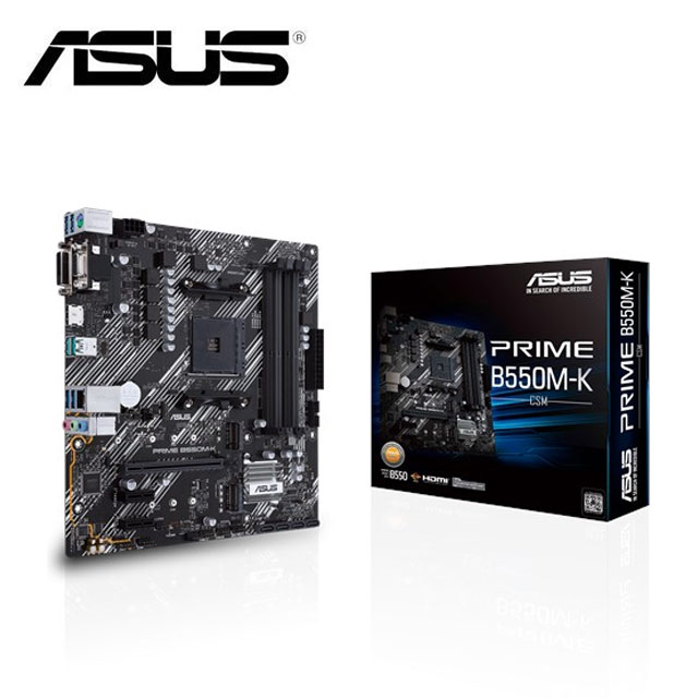 【C+M套餐】ASUS PRIME B550M-K/CSM 主機板 + AMD R5-5600GT 處理器